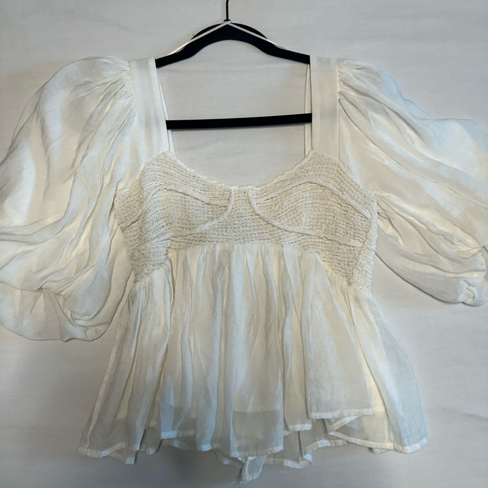 Vestique Cream Puff Sleeve Blouse - Picture 3 of 5